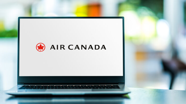 Picture of Air Canada Logo On Screen